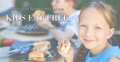 Restaurants Where Kids Eat Free & Other Specials