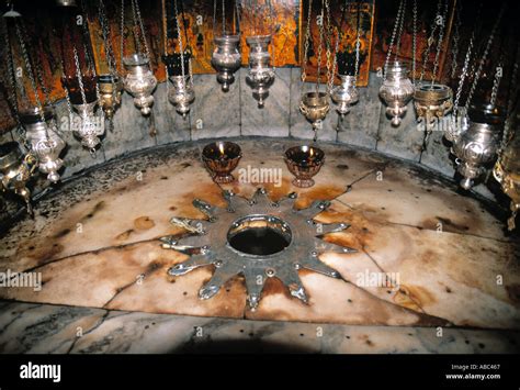 Star of Bethlehem, Church of the Nativity, Bethlehem, Israel Stock ...