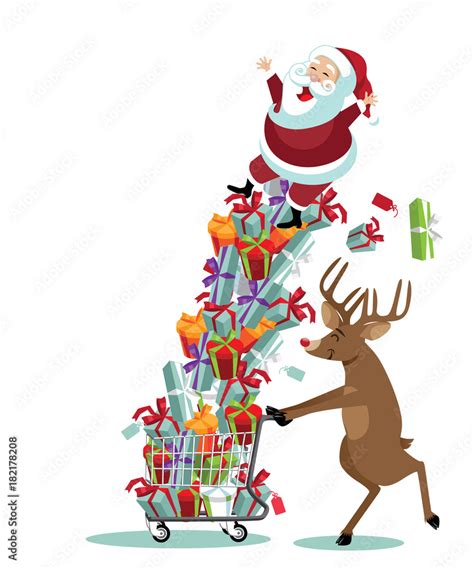 Christmas Shopping Cartoon