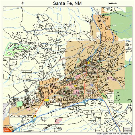 Santa Fe New Mexico Street Map 3570500