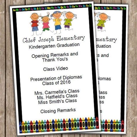 Editable Kindergarten Graduation Program Template