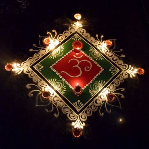 Diya Rangoli Designs of Diwali - 2017 - Happiest Ladies