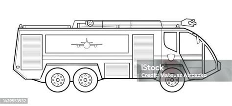 Airport Fire Truck Vector Stock Illustration Stock Illustration ...