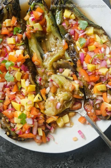 Ensaladang Talong (Filipino Roasted Eggplant Salad) - The Foodie Takes ...