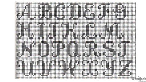 Free Printable Filet Crochet Alphabet Patterns - Worldwide Hobby Hub