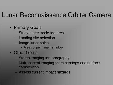 PPT - Lunar Reconnaissance Orbiter Camera PowerPoint Presentation, free ...