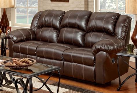 Best Leather Reclining Sofa Brands Reviews: Alpha Leather Dual ...