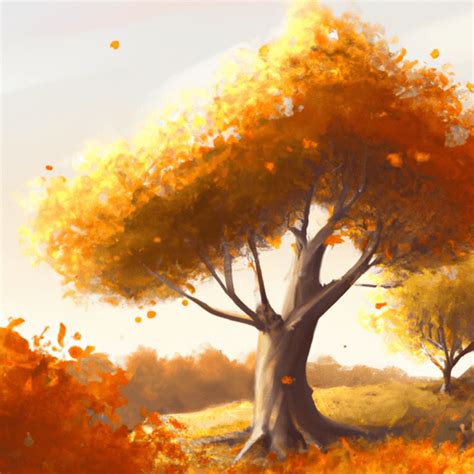 Autumn Trees Landscape Painting · Creative Fabrica