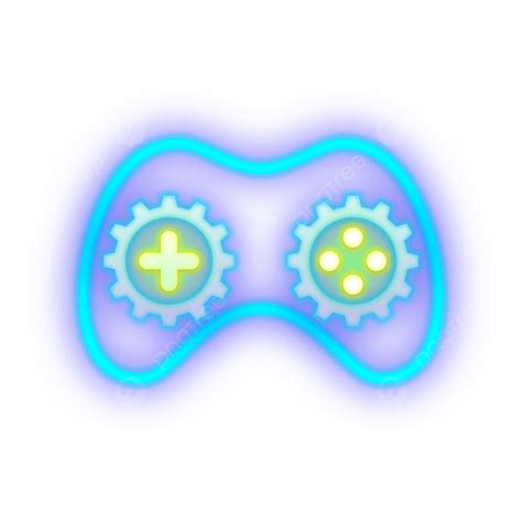 Gaming Logo Neon Vector Hd PNG Images, Neon Game Vector Logo Design ...