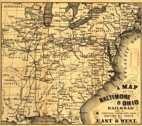 A map of the Baltimore & Ohio Railroad and its principal connecting ...