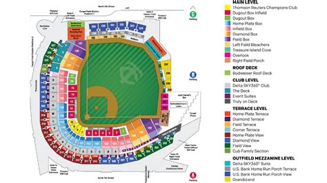 The official seating map for Target Field and the Minnesota Twins.