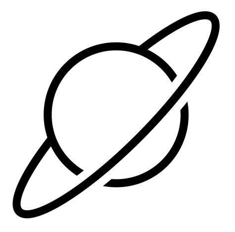 Simplified Saturn | Saturno, Desenho, Ícone