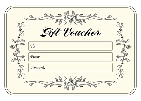 Printable Blank Voucher Template