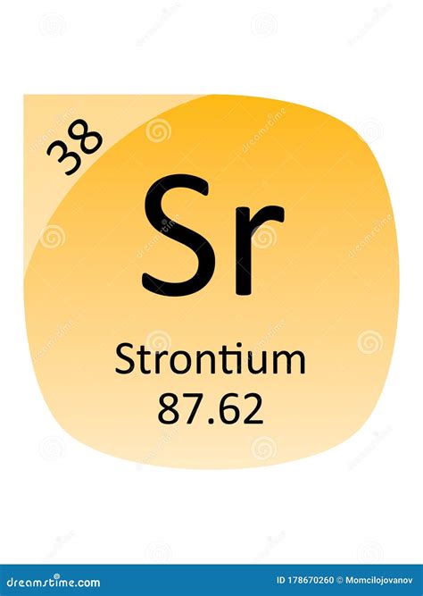 Round Periodic Table Element Symbol of Strontium Stock Vector ...