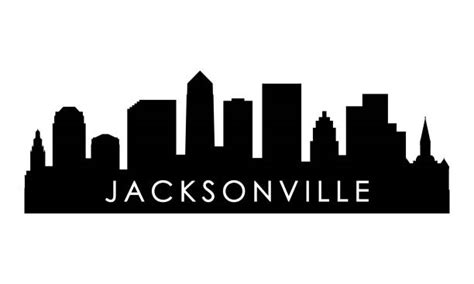 Jacksonville Florida Skyline Silhouettes Illustrations, Royalty-Free ...