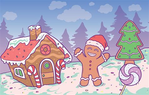 gingerbread house happy welcoming christmas 14603320 Vector Art at Vecteezy