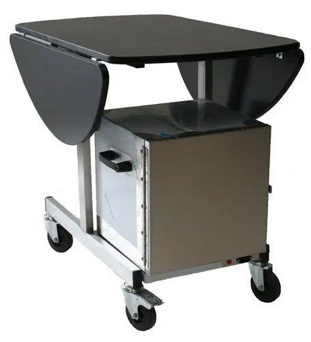 Mild Steel Gray Room Service Trolley With Hot Case, For Commercial, For ...