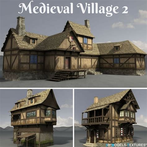 Medieval village 3D model - TurboSquid 1215155