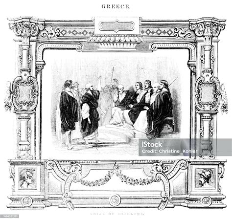 Socrates On Trial Ancient Greece Stock Illustration - Download Image ...