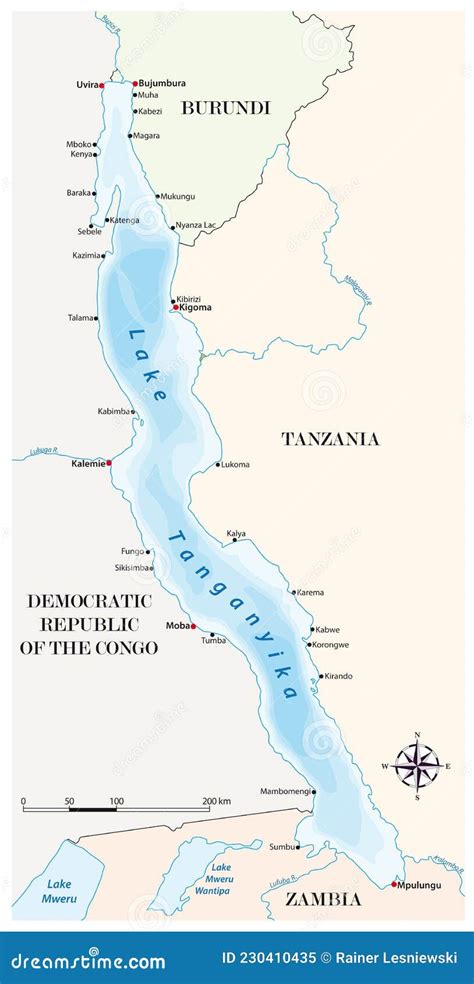 Map Lake Tanganyika On Blue Felt Stock Photography | CartoonDealer.com ...