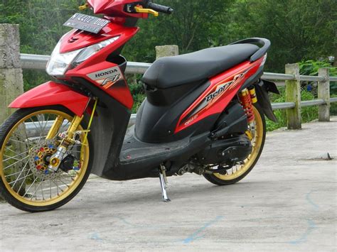 36+ Modifikasi Honda Beat Warna Hitam Merah Terbaru | Oprekmotor