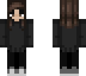 Black Hoodie Girl | Minecraft Skin