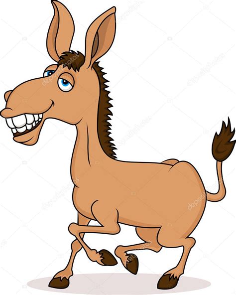 Smiling donkey cartoon — Stock Vector © idesign2000 #10671141