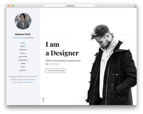 Jackson - Best Personal Portfolio Website Template - Colorlib ...