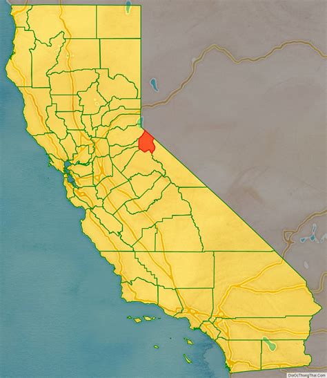 Map of Alpine County, California - Thong Thai Real