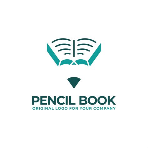 pencil and book logo. creative book logo design inspiration can be used ...