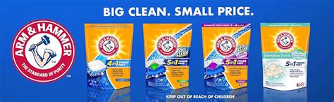 Arm & Hammer 4-in-1 Laundry Detergent Power Paks, 97 ct Pods, Fast Free ...