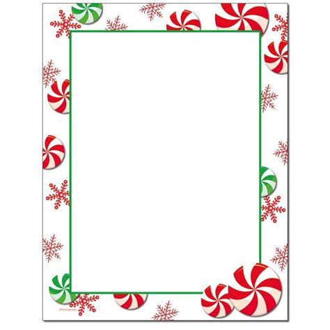 Peppermint Candy White Border Christmas Holiday Paper | Your Paper Stop