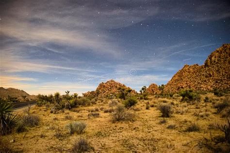 Night Sky at Joshua Tree National Park Stock Image - Image of moonrise ...