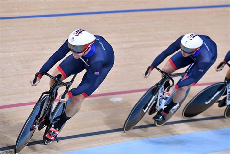 Great Britain set new Olympic record to qualify fastest in team sprint ...