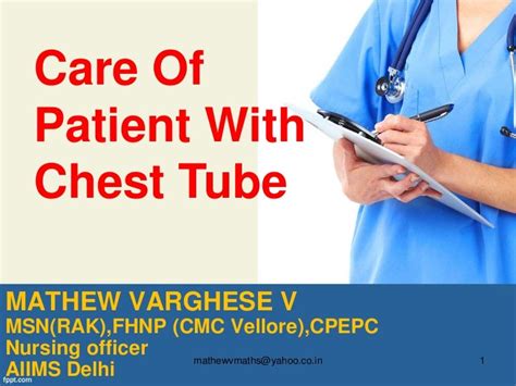 Nursing care patient with Chest tube ppt