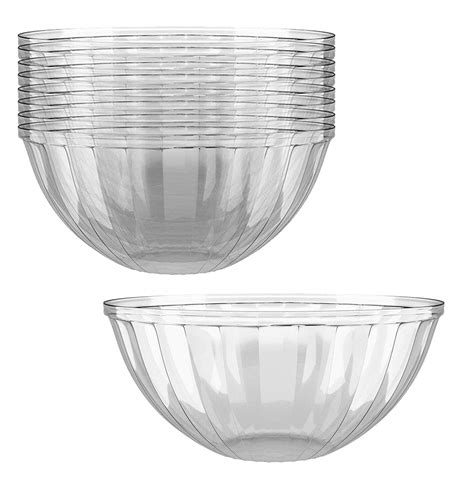 Buy Clear Plastic Serving s for Parties | 48 Oz. 12 Pack | Round ...