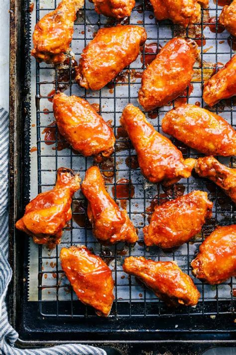 Baked Sticky Honey Garlic Buffalo Wings | The Recipe Critic