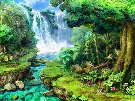 Beautiful Waterfall Wallpaper Rainforest