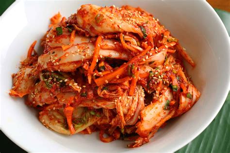 Korean food photo: Fresh kimchi with barley rice for my lunch ...