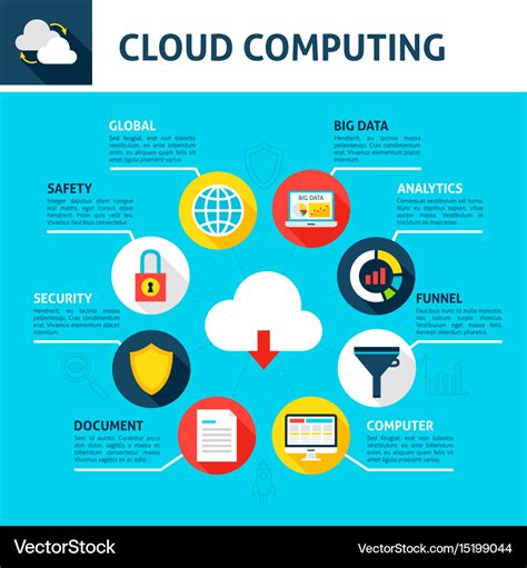 Cloud computing infographics Royalty Free Vector Image