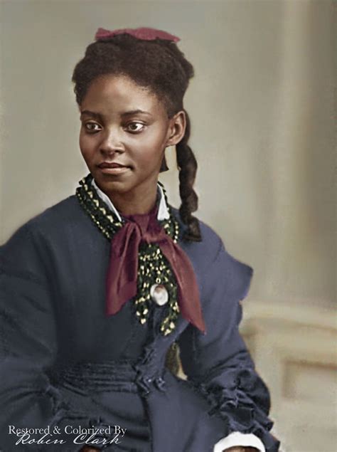 A Victorian era woman of color, circa late 1800s. Restored and ...