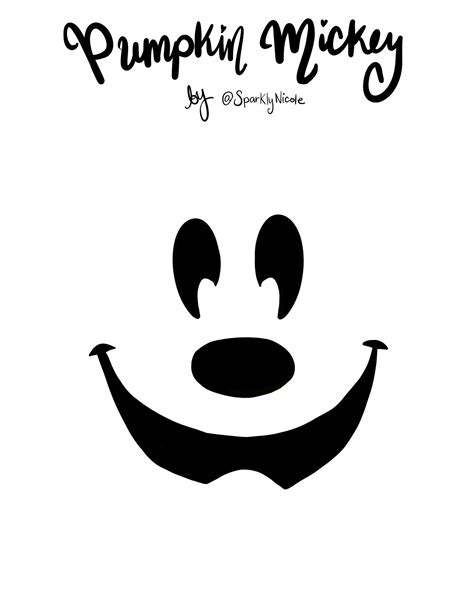 Disneyland Mickey Pumpkin Carving Stencil - SparklyEverAfter.com ...