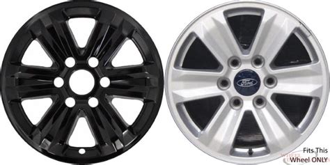 Ford F-150 Black Wheel Skins (Hubcaps/Wheelcovers) 17 Inch Set | Wheel ...