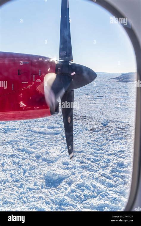 Aerial view of the UNESCO World Heritage site of Ilulissat Icefjord ...