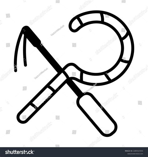 Handy Drawing Icon Egyptian Crook Flail Stock Vector (Royalty Free ...