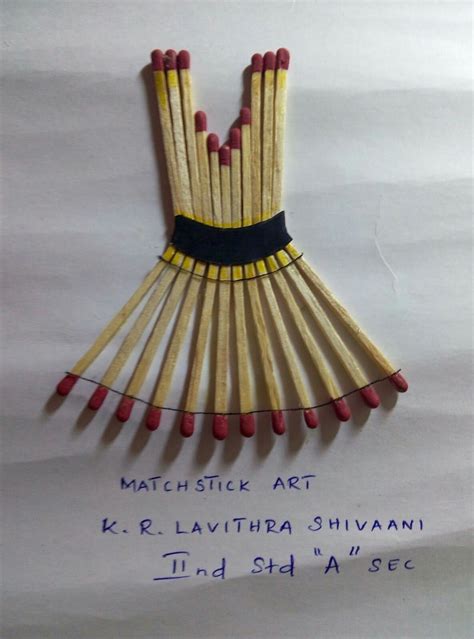 Simple Matchstick Art On Paper For Kids | DIY CRAFT