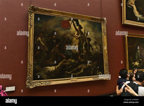 Liberty leading the people painting by Eugene Delacroix in the Louvre ...