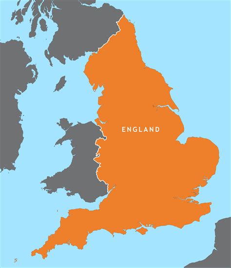 England outline map - royalty free editable vector map - Maproom