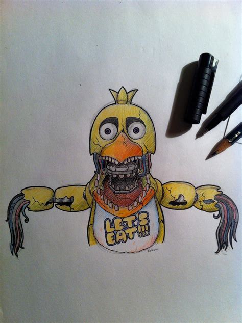 Withered Chica by Coksii on DeviantArt