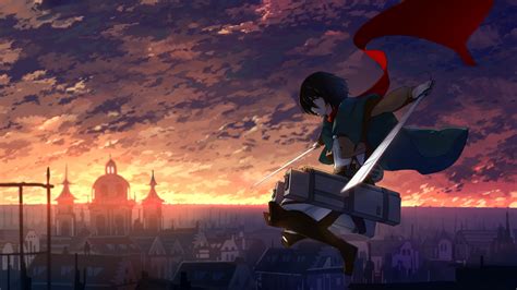 3840x2160 Resolution anime, shingeki no kyojin, mikasa ackerman 4K ...